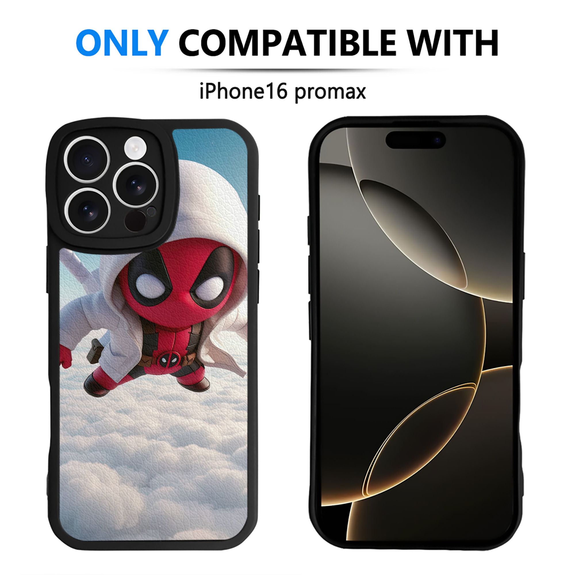 （画像用） Deadpool デッドプール 【iPhone 16シリーズ対応】シリコンスマホケース（レザー調） 材質：シリコン